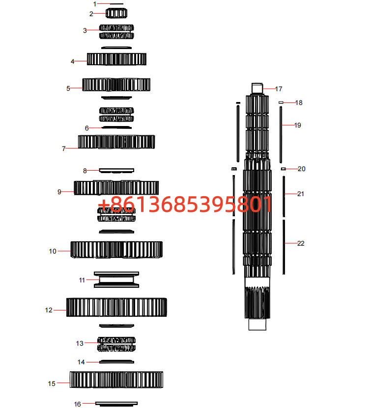 130201000040A137 Second-shaft assembly