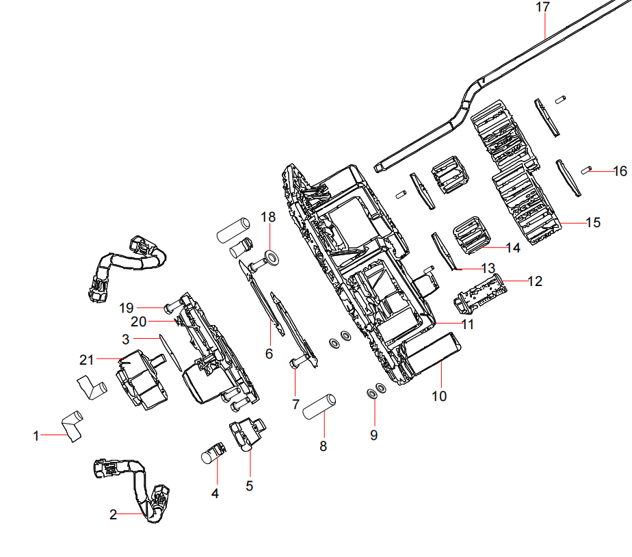 130201000040A138 Rear Cover Housing and Reverse Idler Shaft Assembly